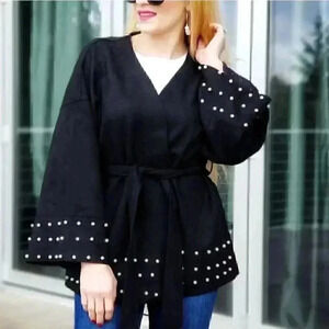 ANNA Faux Suede Wrap Jacket
